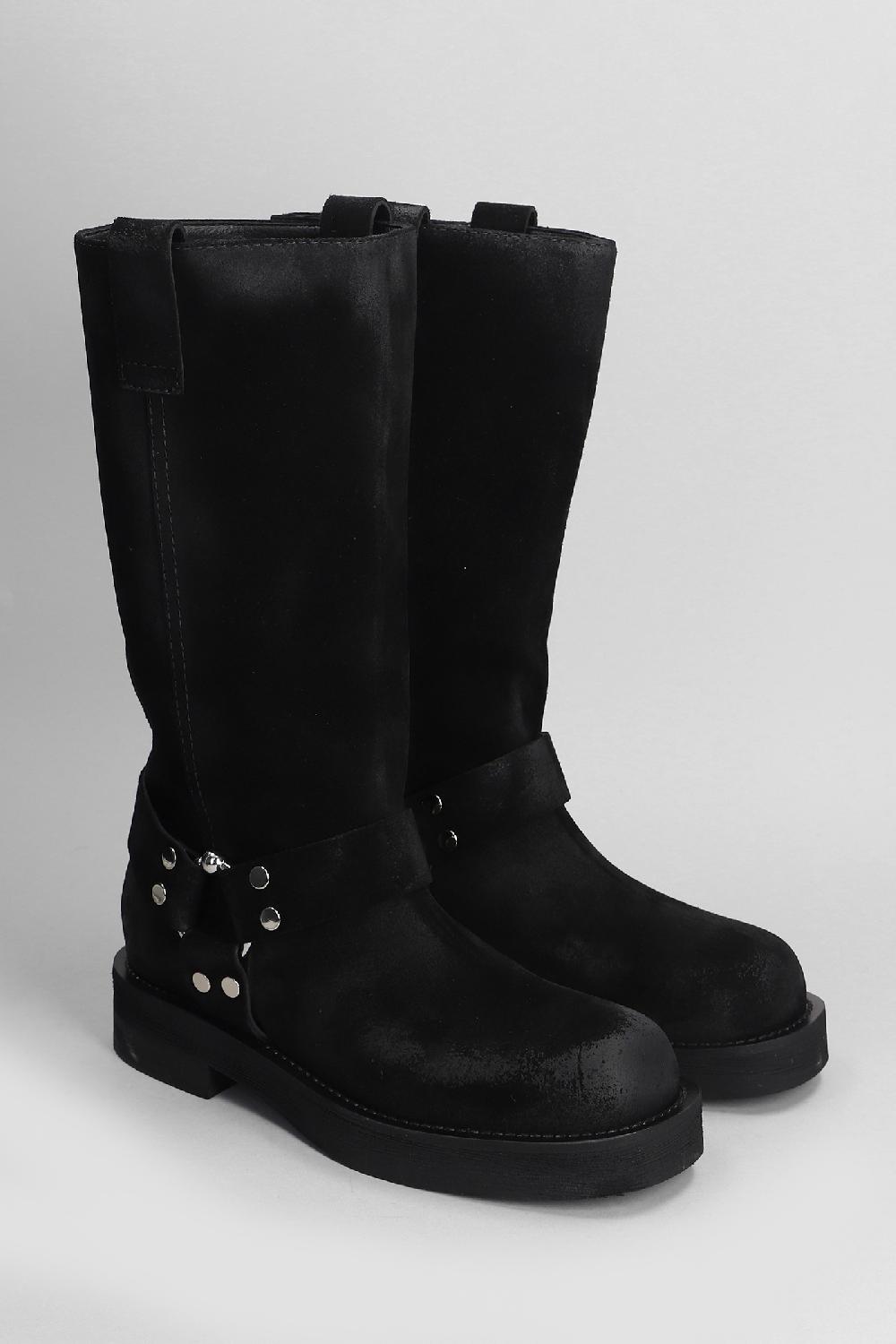 Deliberti 3Juin Tronchetti Tacco Basso Demi 020 In Camoscio Nero Cod. 404670 - Deliberti The Luxury Shopping