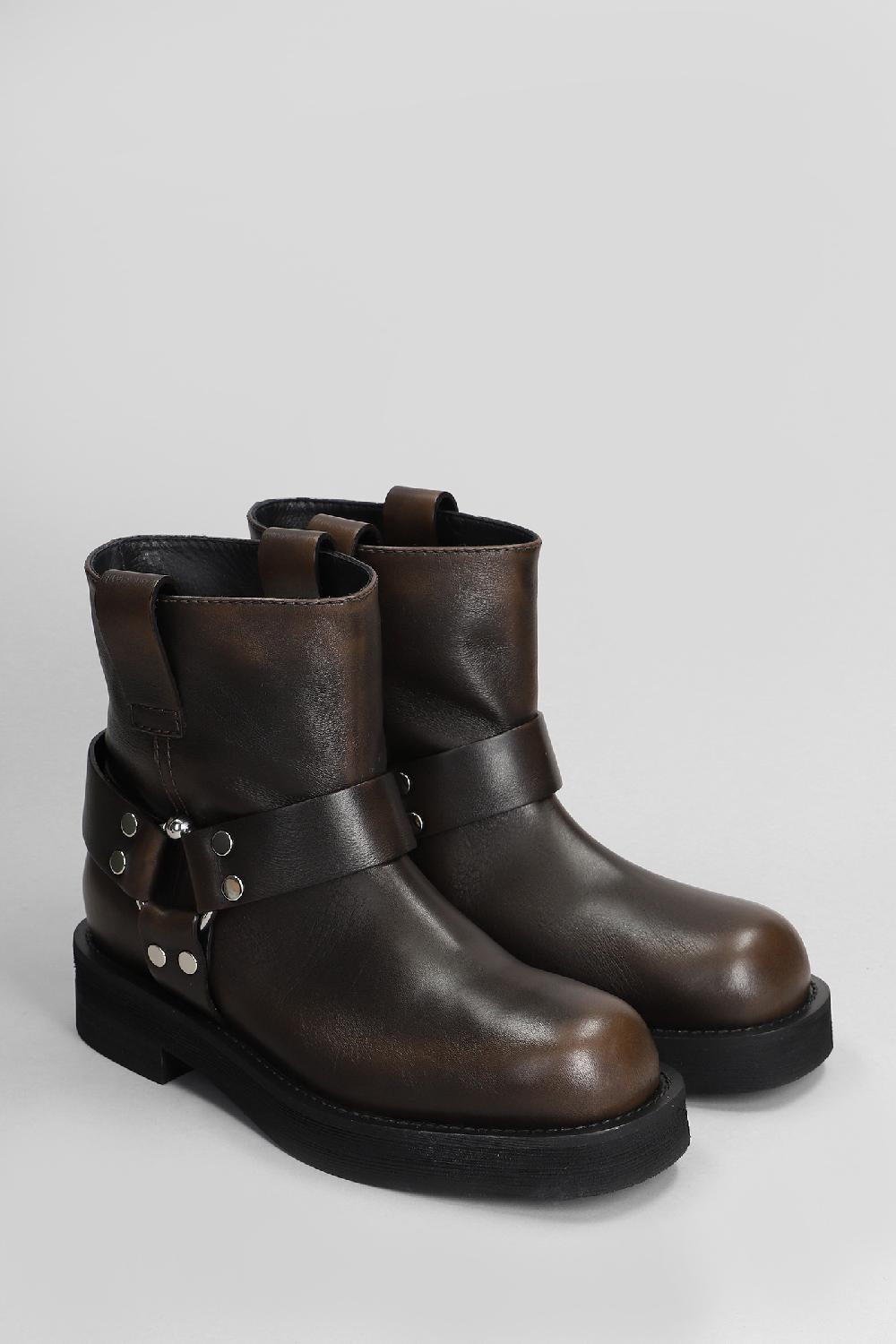 Deliberti 3Juin Tronchetti Tacco Basso Steve 020 In Pelle Testa Di Moro Cod. 408742 - Deliberti The Luxury Shopping