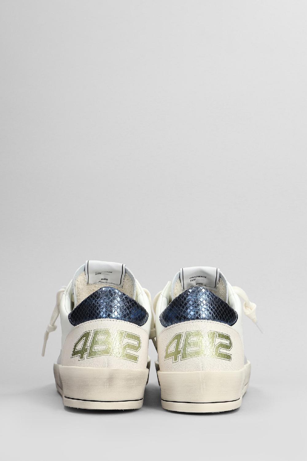 Deliberti 4B12 Sneakers Kyle In Pelle Bianca Cod. 409032 - Deliberti The Luxury Shopping