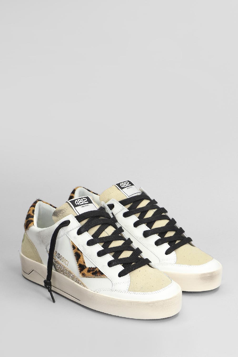 Deliberti 4B12 Sneakers Kyle In Pelle E Camoscio Bianco Cod. 407373 - Deliberti The Luxury Shopping