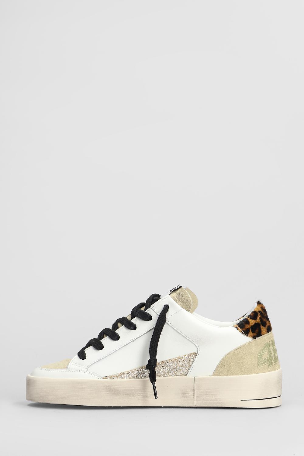 Deliberti 4B12 Sneakers Kyle In Pelle E Camoscio Bianco Cod. 407373 - Deliberti The Luxury Shopping