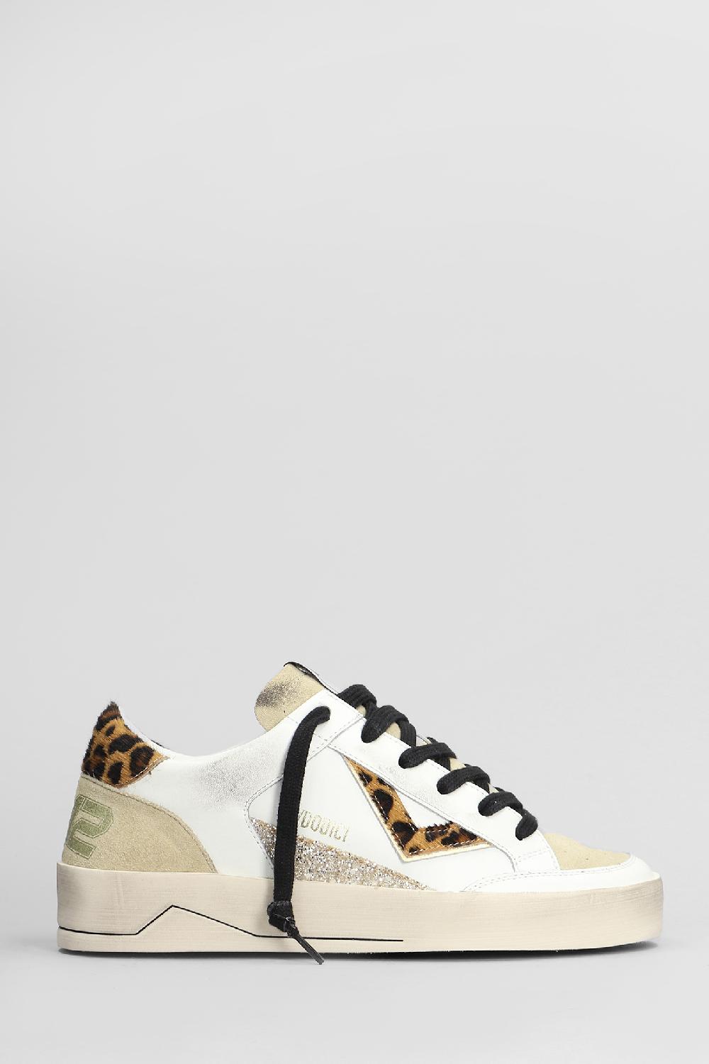 Deliberti 4B12 Sneakers kyle in pelle e camoscio bianco cod. 407373 - Deliberti The Luxury Shopping