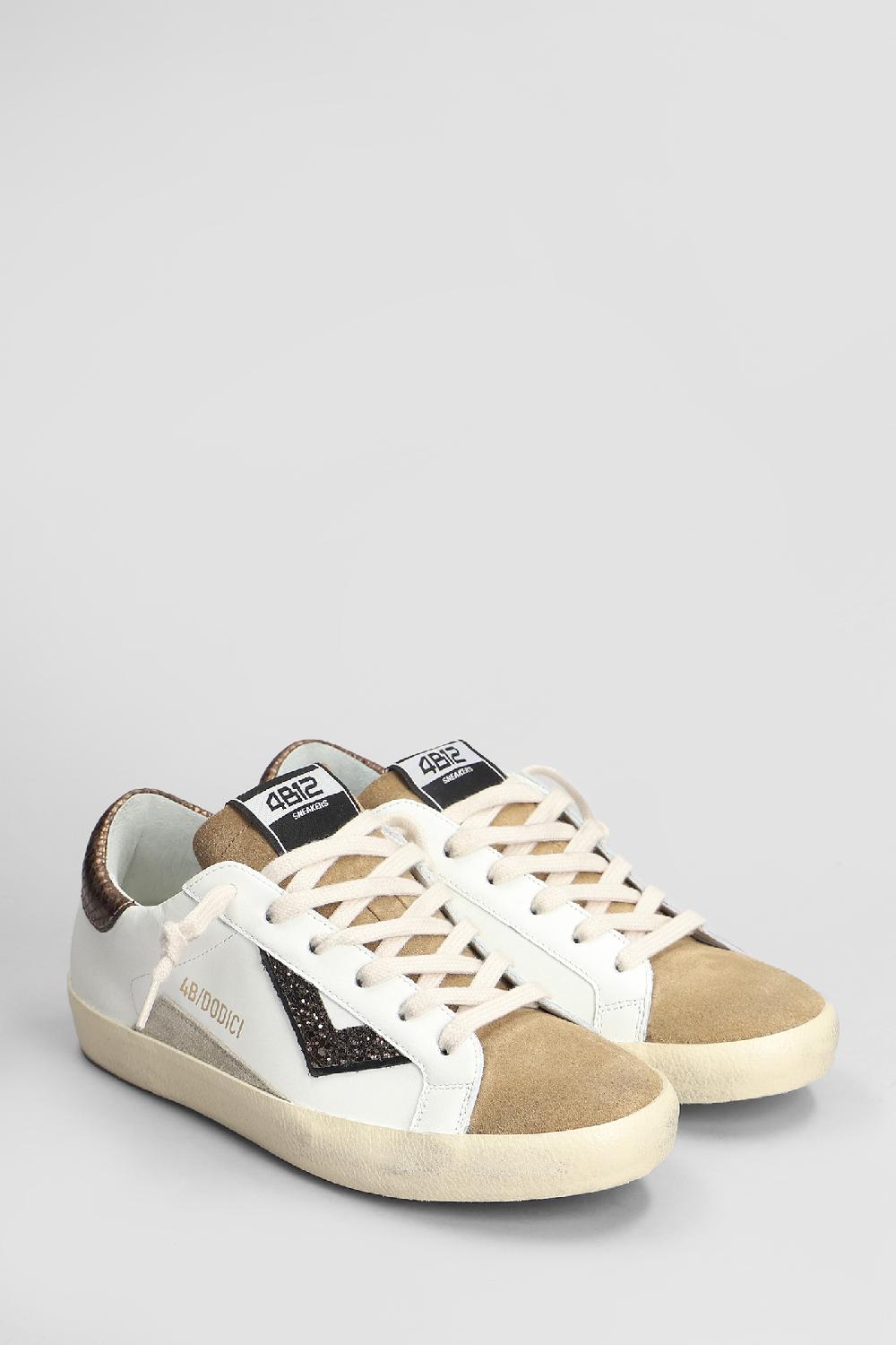Deliberti 4B12 Sneakers Suprime In Pelle E Camoscio Bianco Cod. 407376 - Deliberti The Luxury Shopping