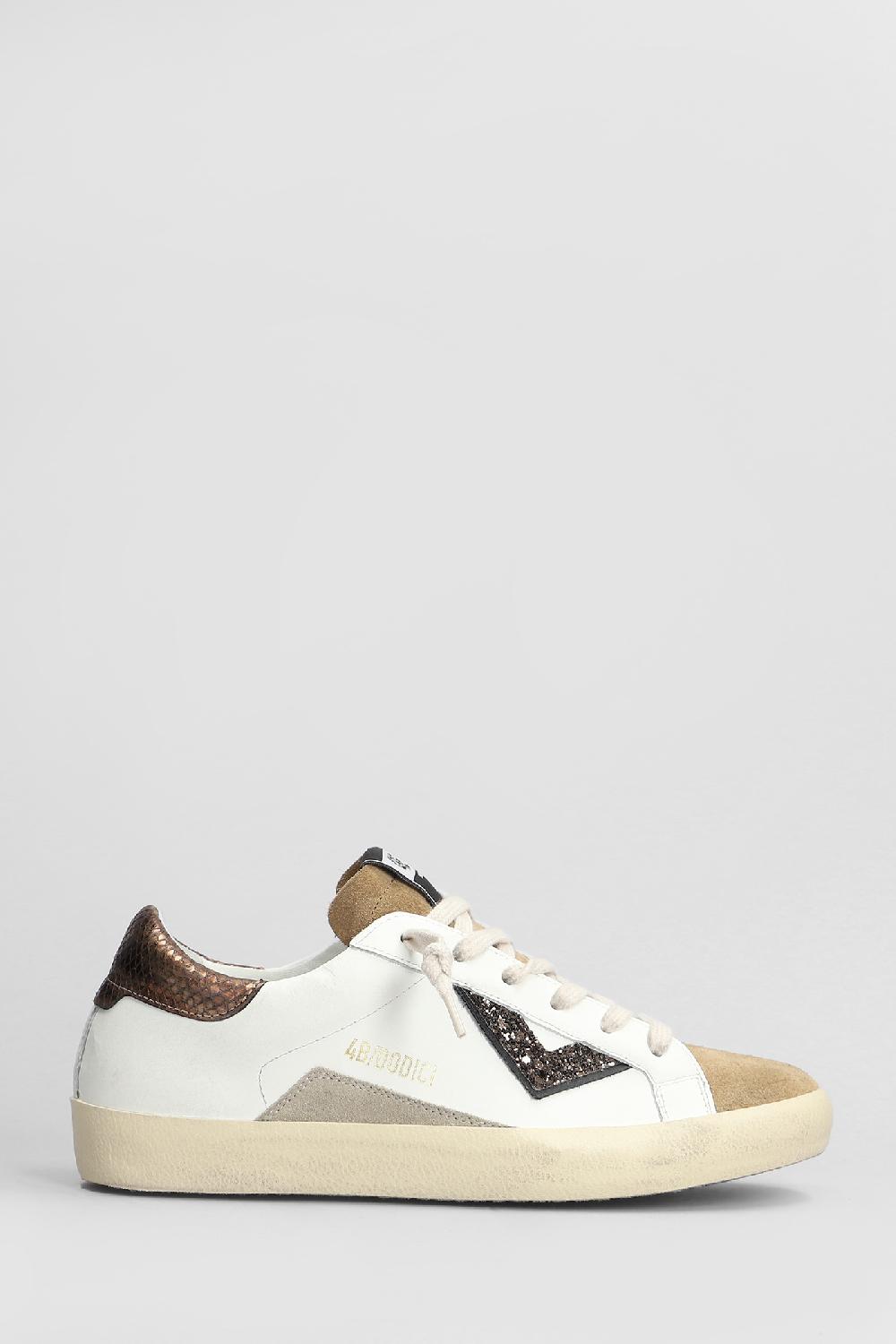 Deliberti 4B12 Sneakers suprime in pelle e camoscio bianco cod. 407376 - Deliberti The Luxury Shopping