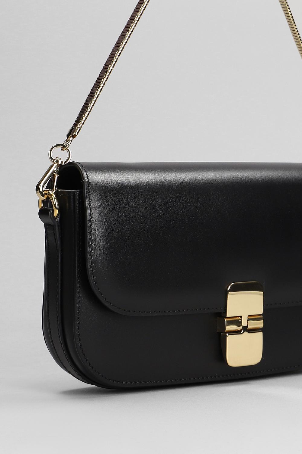 Deliberti A.P.C. Borsa A Spalla Clutch Grace In Pelle Nera Cod. 396437 - Deliberti The Luxury Shopping