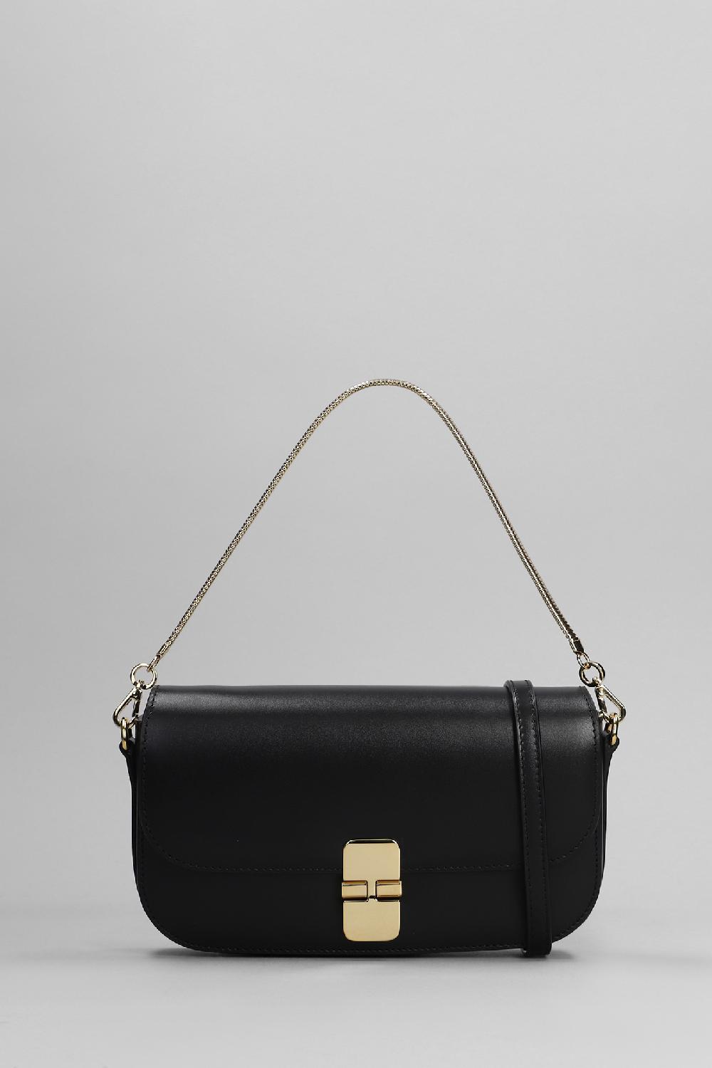 Deliberti A.P.C. Borsa a spalla clutch grace in pelle nera cod. 396437 - Deliberti The Luxury Shopping