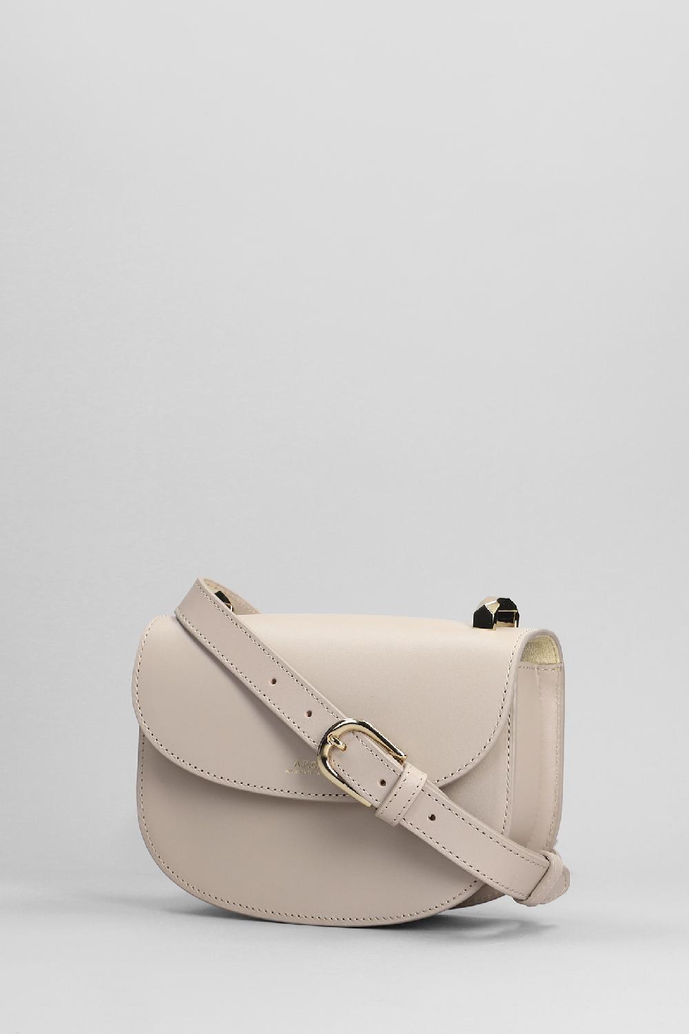 Deliberti A.P.C. Borsa A Spalla Geneve Mini In Pelle Beige Cod. 396431 - Deliberti The Luxury Shopping