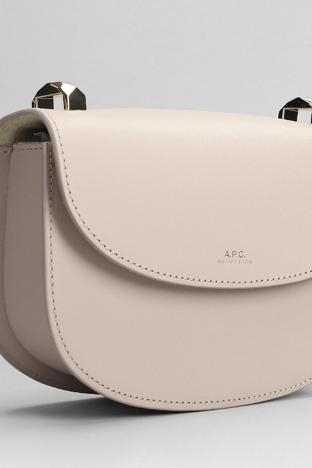 Deliberti A.P.C. Borsa A Spalla Geneve Mini In Pelle Beige Cod. 396431 - Deliberti The Luxury Shopping