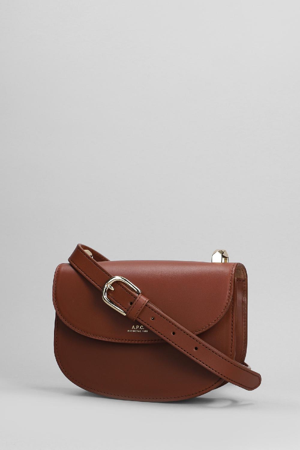 Deliberti A.P.C. Borsa A Spalla Geneve Mini In Pelle Cuoio Naturale Cod. 396429 - Deliberti The Luxury Shopping
