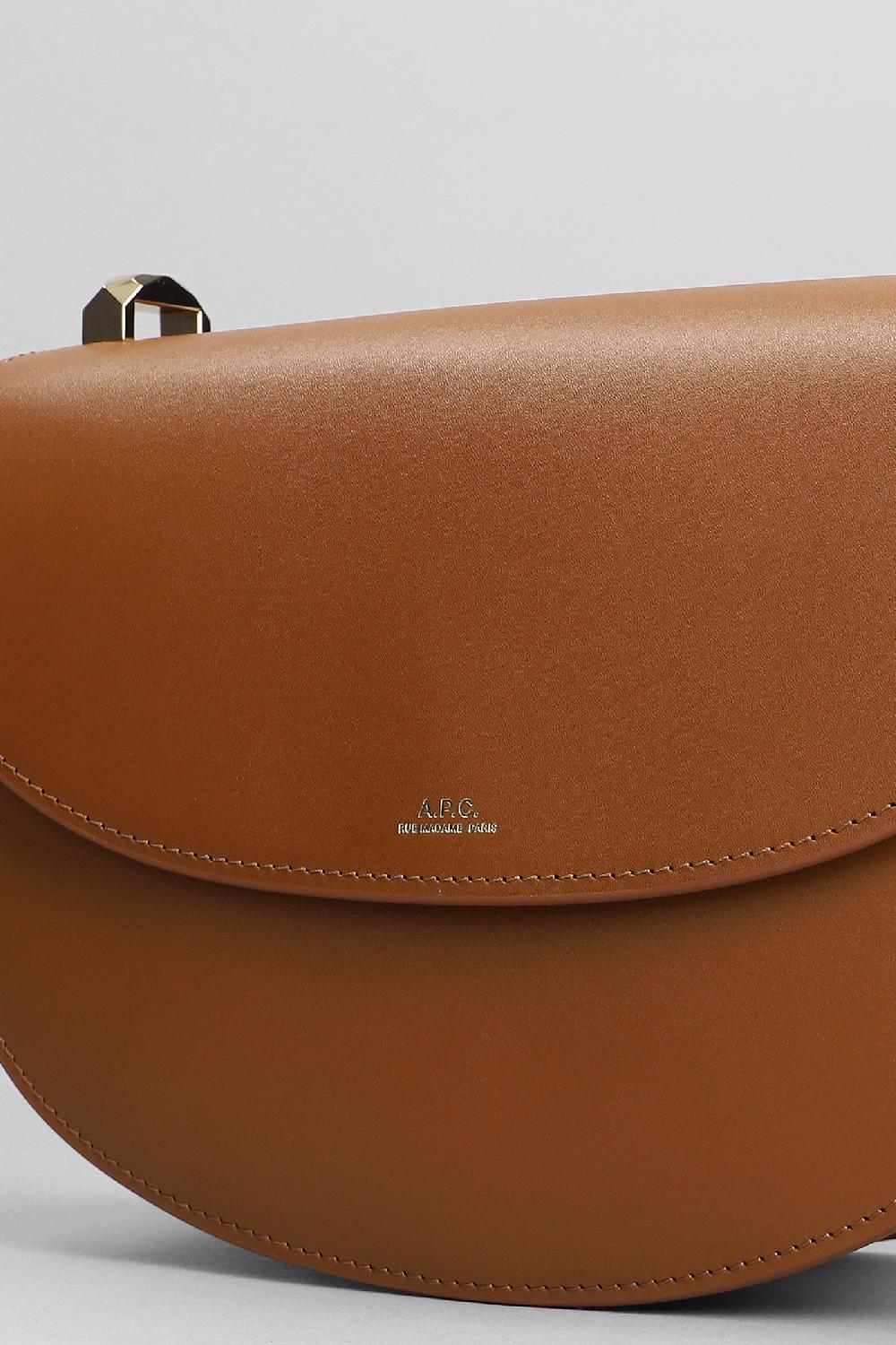 Deliberti A.P.C. Borsa A Spalla Geneve Mini In Pelle Cuoio Naturale Cod. 396429 - Deliberti The Luxury Shopping