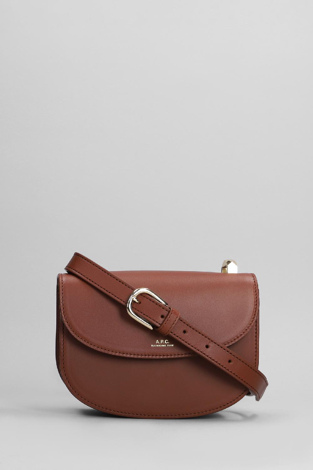 Deliberti A.P.C. Borsa a spalla geneve mini in pelle cuoio naturale cod. 396429 - Deliberti The Luxury Shopping