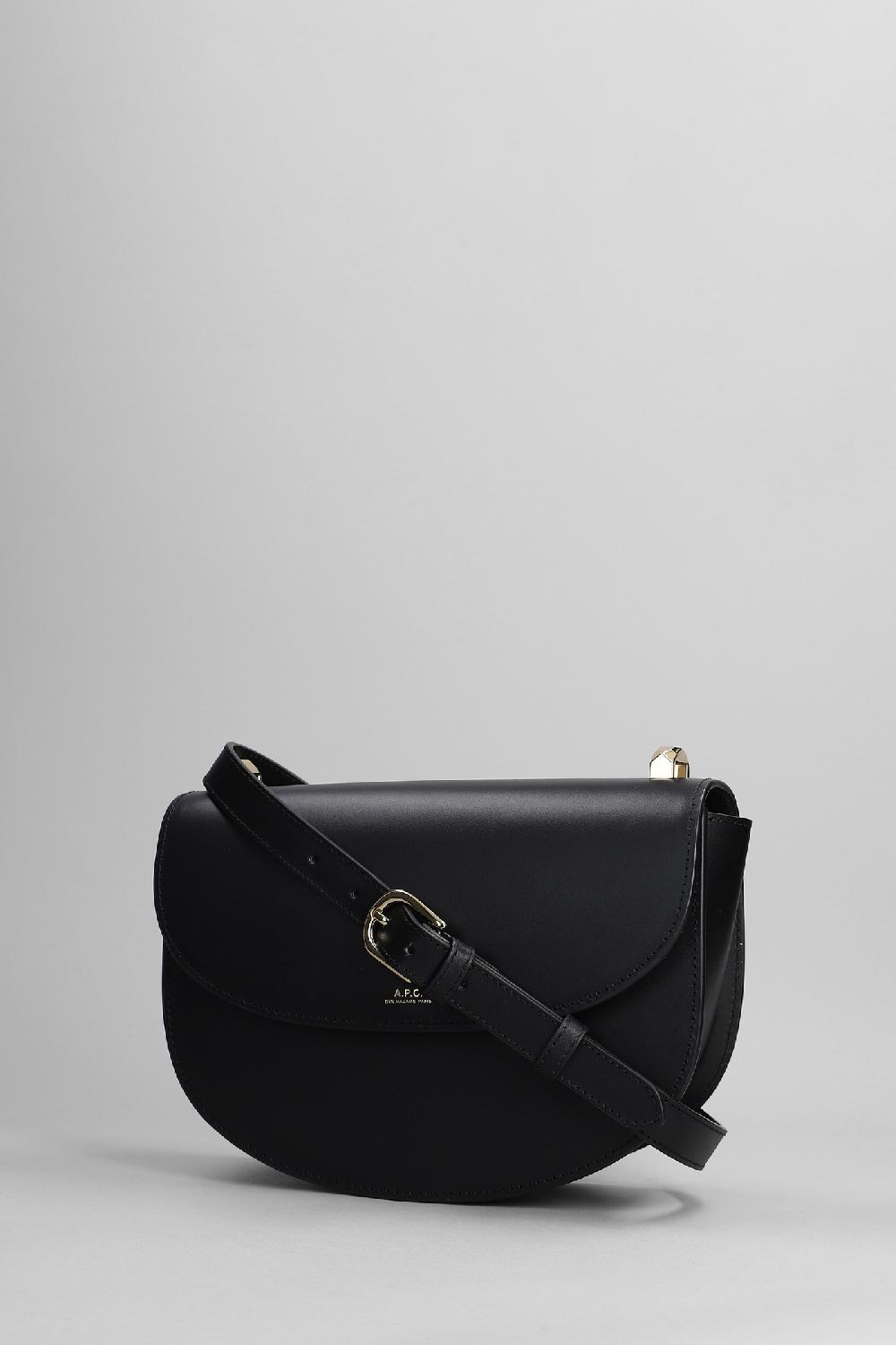 Deliberti A.P.C. Borsa A Spalla Geneve Mini In Pelle Nera Cod. 396430 - Deliberti The Luxury Shopping