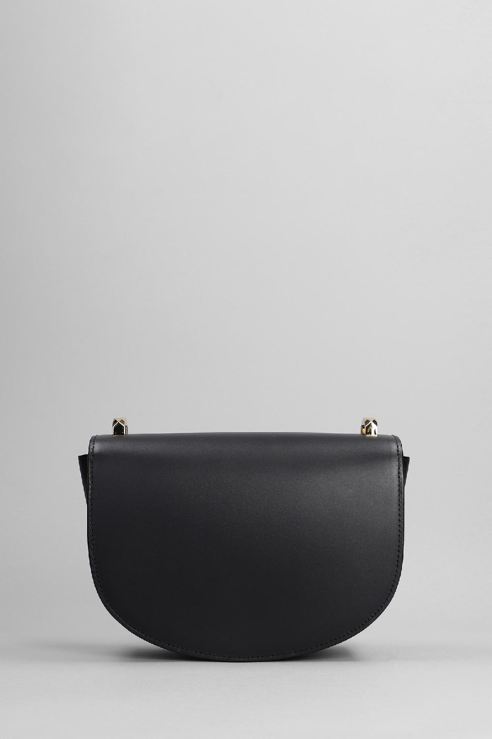 Deliberti A.P.C. Borsa A Spalla Geneve Mini In Pelle Nera Cod. 396430 - Deliberti The Luxury Shopping
