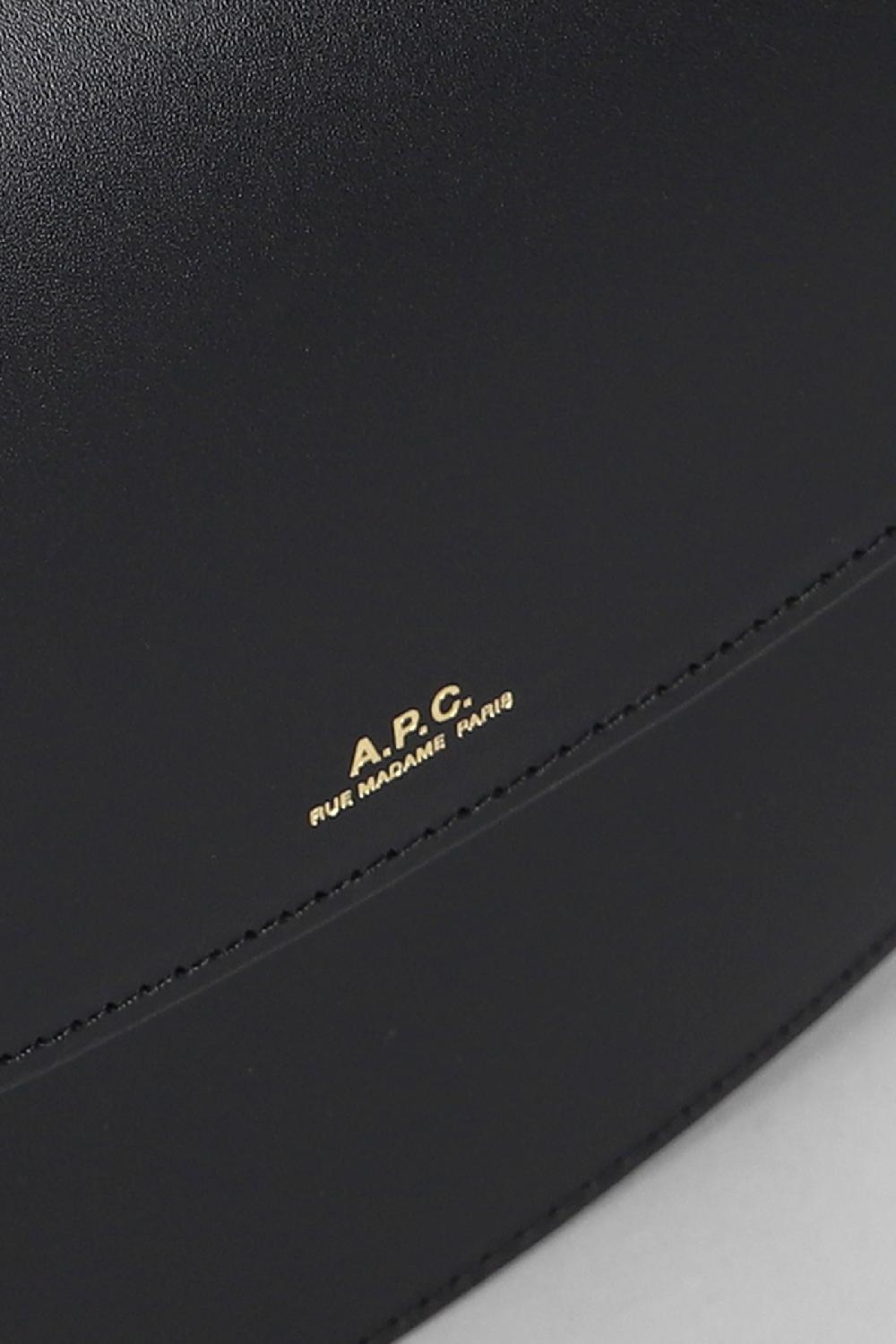 Deliberti A.P.C. Borsa A Spalla Geneve Mini In Pelle Nera Cod. 396430 - Deliberti The Luxury Shopping