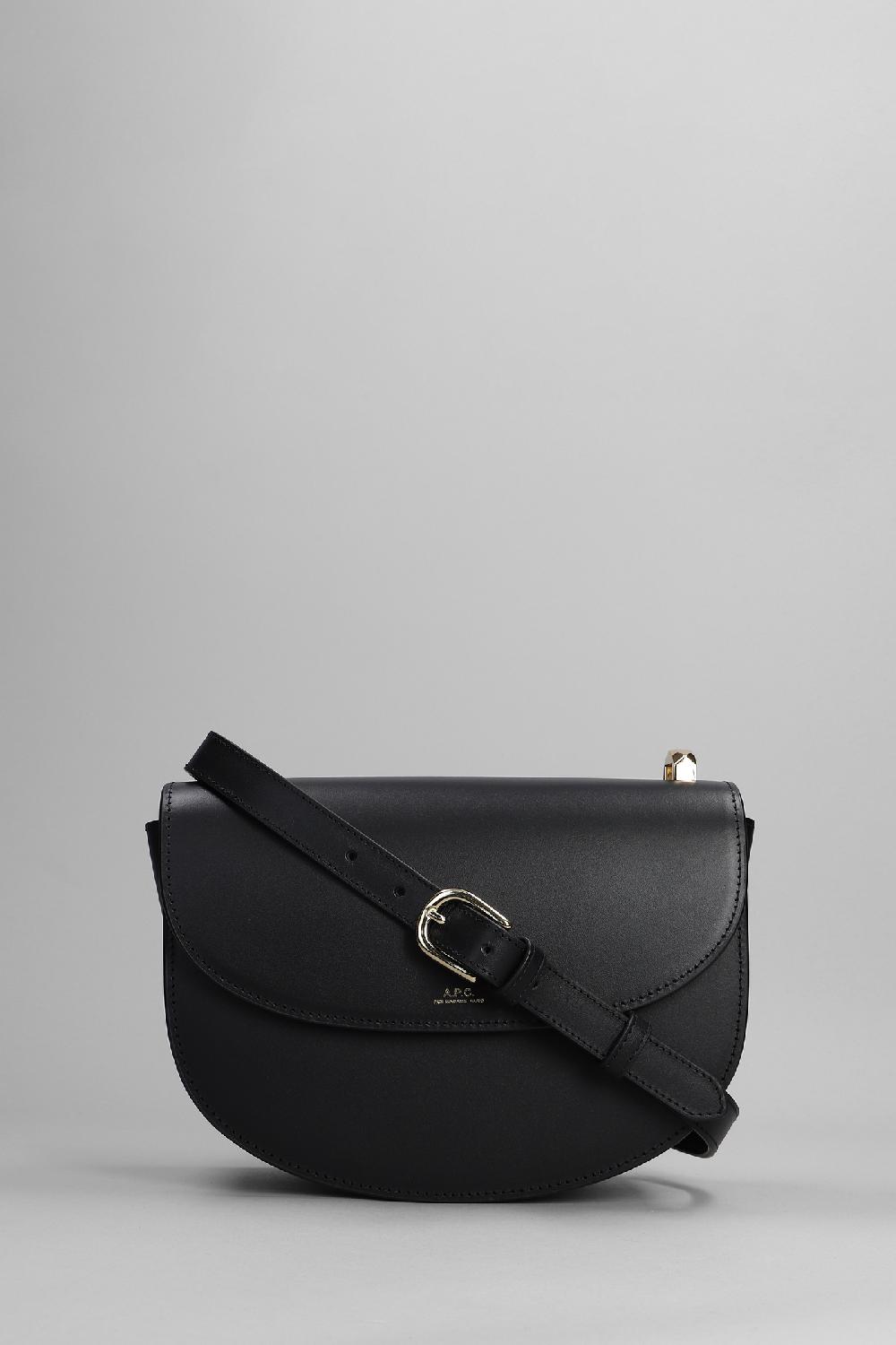 Deliberti A.P.C. Borsa a spalla geneve mini in pelle nera cod. 396430 - Deliberti The Luxury Shopping