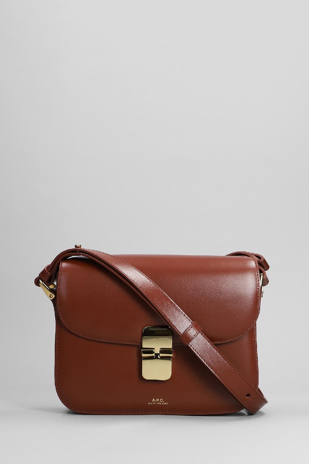 Deliberti A.P.C. Borsa a spalla grace mini in pelle cuoio naturale cod. 396432 - Deliberti The Luxury Shopping