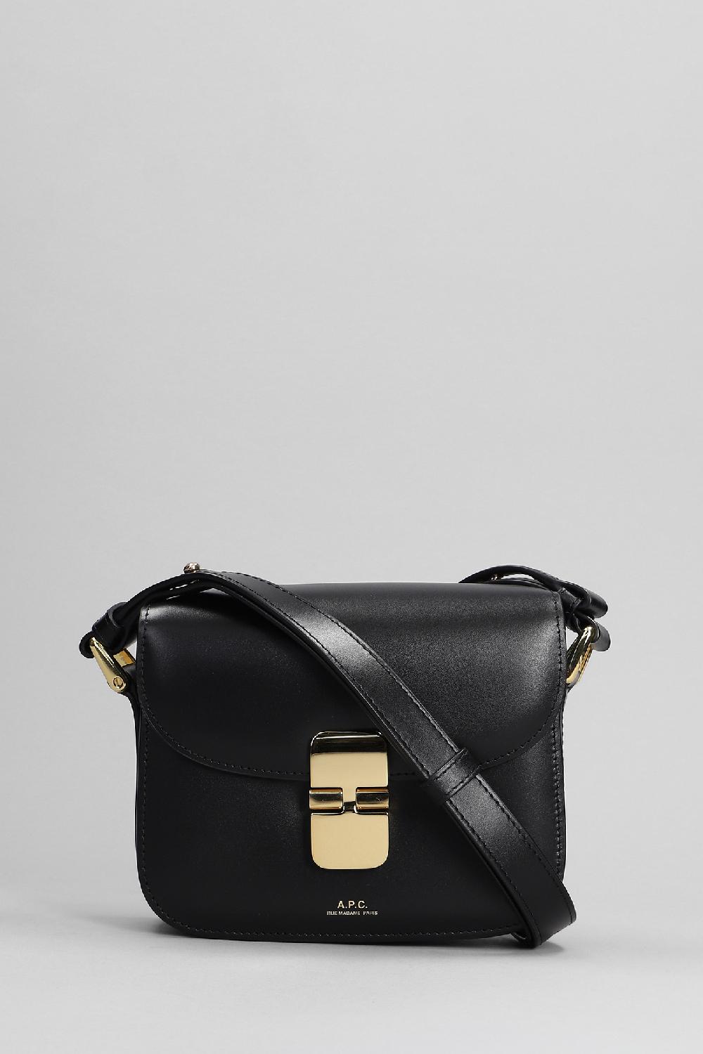 Deliberti A.P.C. Borsa a spalla grace mini in pelle nera cod. 396434 - Deliberti The Luxury Shopping