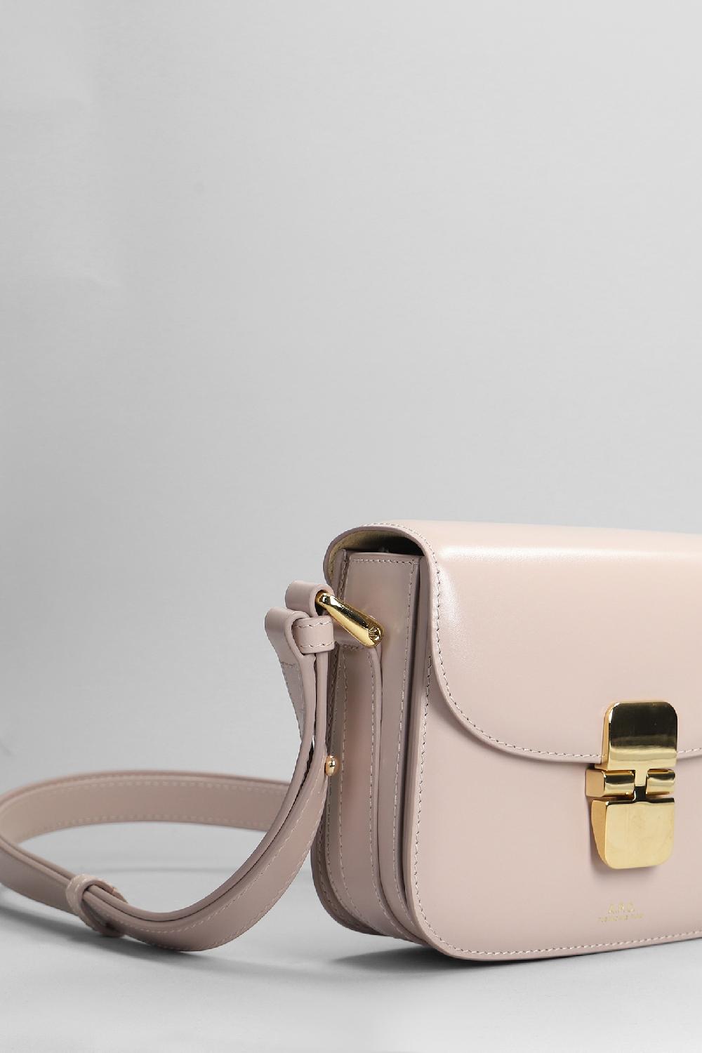 Deliberti A.P.C. Borsa A Spalla Grace Mini In Pelle Rosa Cod. 396433 - Deliberti The Luxury Shopping