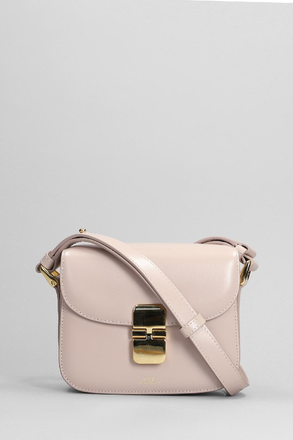 Deliberti A.P.C. Borsa a spalla grace mini in pelle rosa cod. 396433 - Deliberti The Luxury Shopping