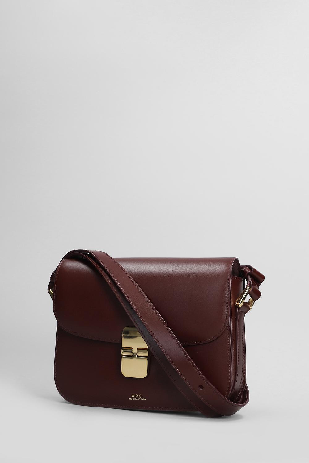 Deliberti A.P.C. Borsa A Spalla Grace Small In Pelle Bordeaux Cod. 407157 - Deliberti The Luxury Shopping