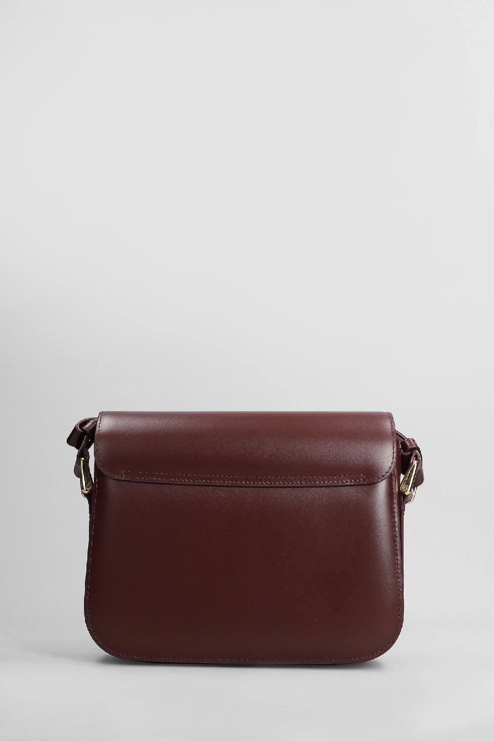 Deliberti A.P.C. Borsa A Spalla Grace Small In Pelle Bordeaux Cod. 407157 - Deliberti The Luxury Shopping