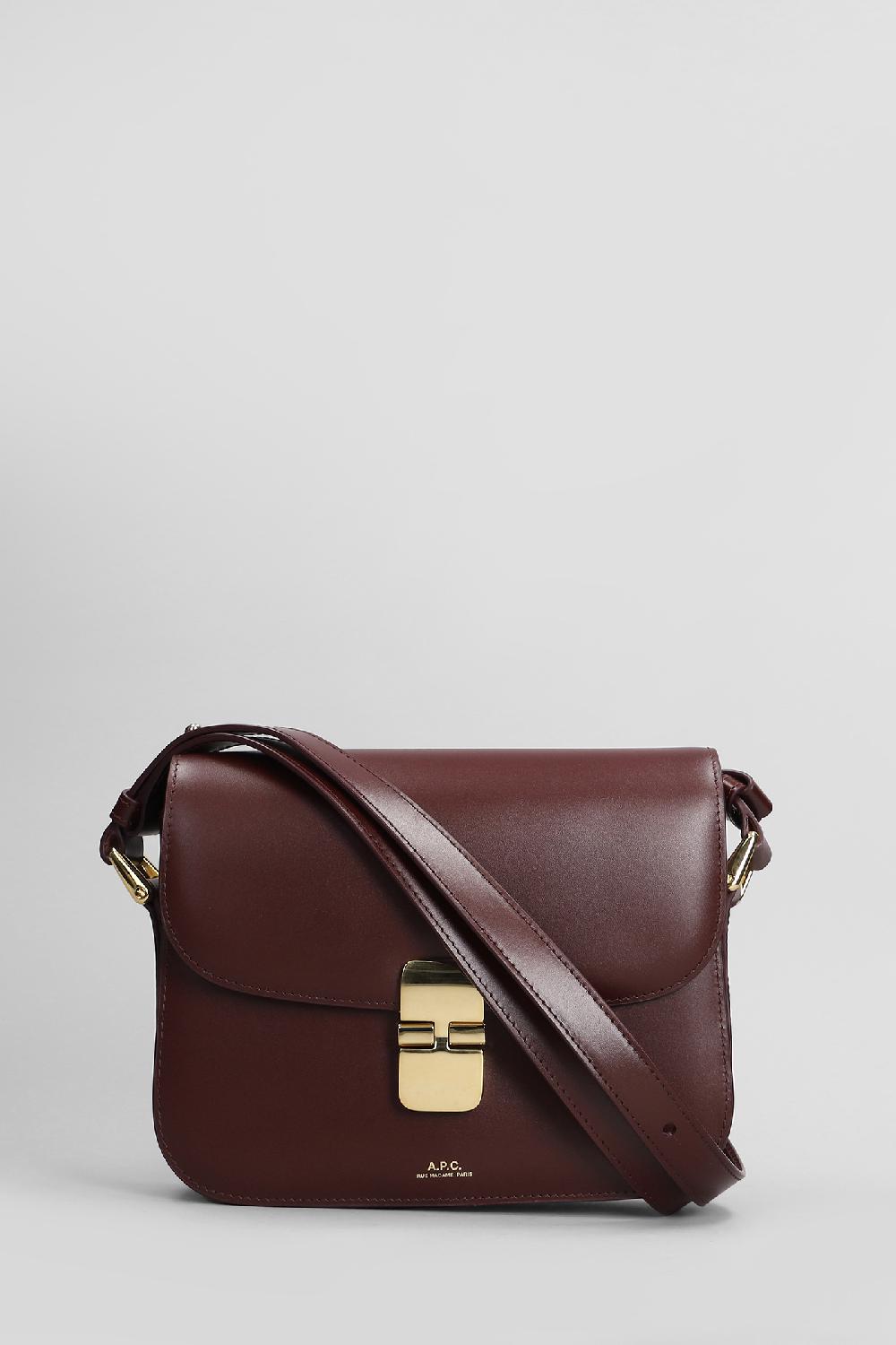 Deliberti A.P.C. Borsa a spalla grace small in pelle bordeaux cod. 407157 - Deliberti The Luxury Shopping