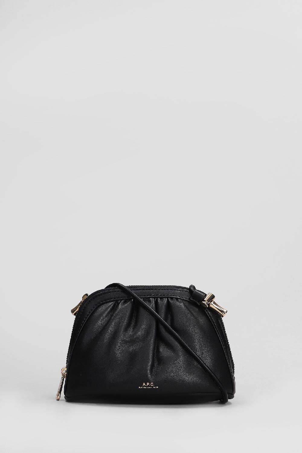 Deliberti A.P.C. Borsa a spalla ninon small in poliuretano nero cod. 407151 - Deliberti The Luxury Shopping