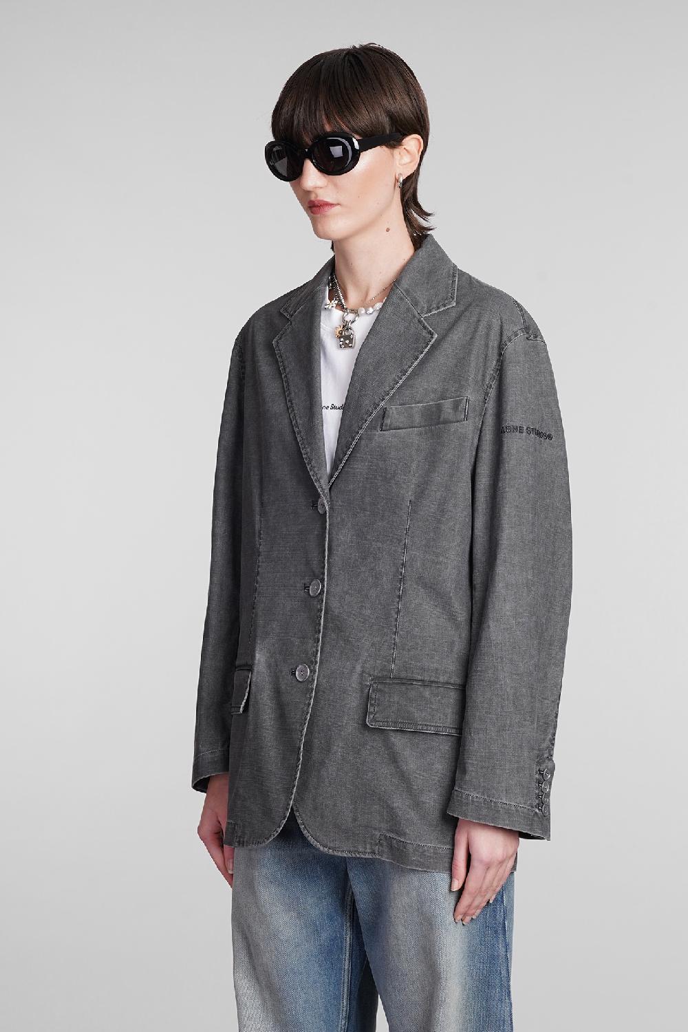 Deliberti Acne Studios Blazer In Cotone Grigio Cod. 393872 - Deliberti The Luxury Shopping