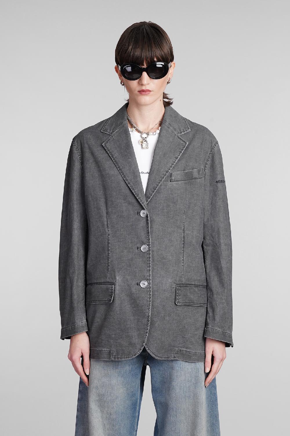 Deliberti Acne Studios Blazer in cotone grigio cod. 393872 - Deliberti The Luxury Shopping