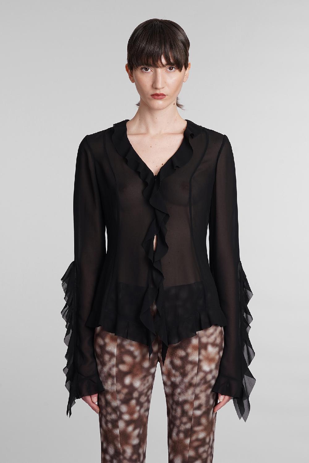 Deliberti Acne Studios Blusa in poliestere nero cod. 393898 - Deliberti The Luxury Shopping