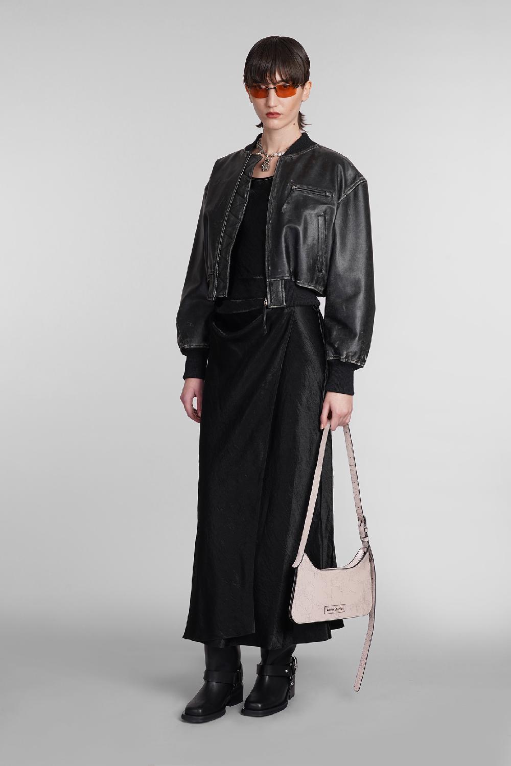 Deliberti Acne Studios Bomber In Pelle Nera Cod. 395327 - Deliberti The Luxury Shopping