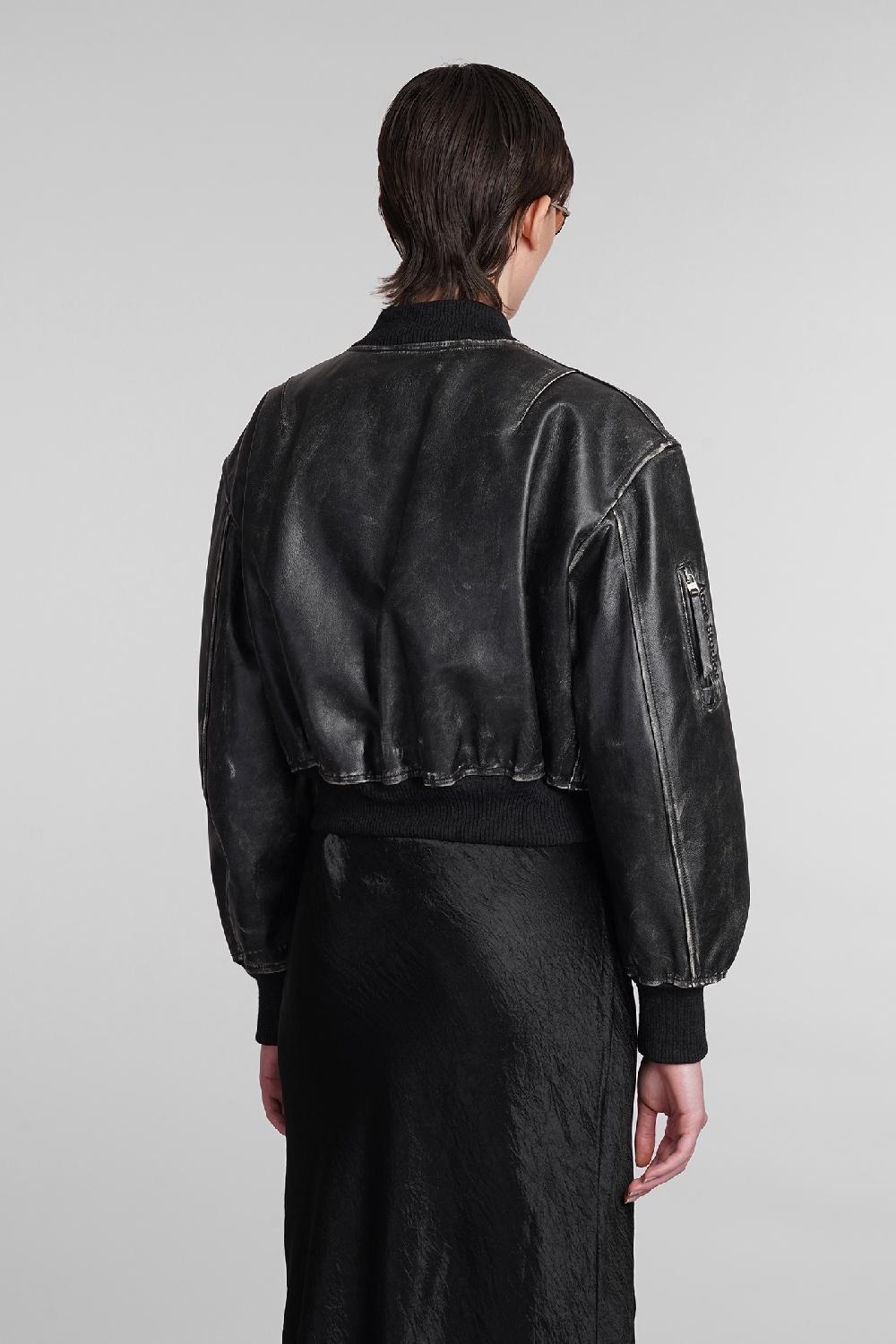 Deliberti Acne Studios Bomber In Pelle Nera Cod. 395327 - Deliberti The Luxury Shopping