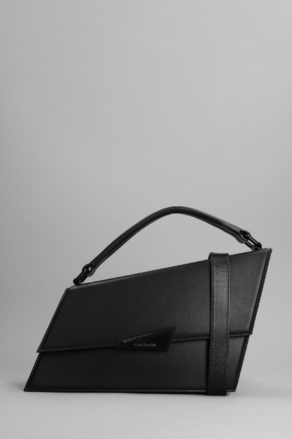Deliberti Acne Studios Borsa a spalla distrortion in pelle nera cod. 356480 - Deliberti The Luxury Shopping