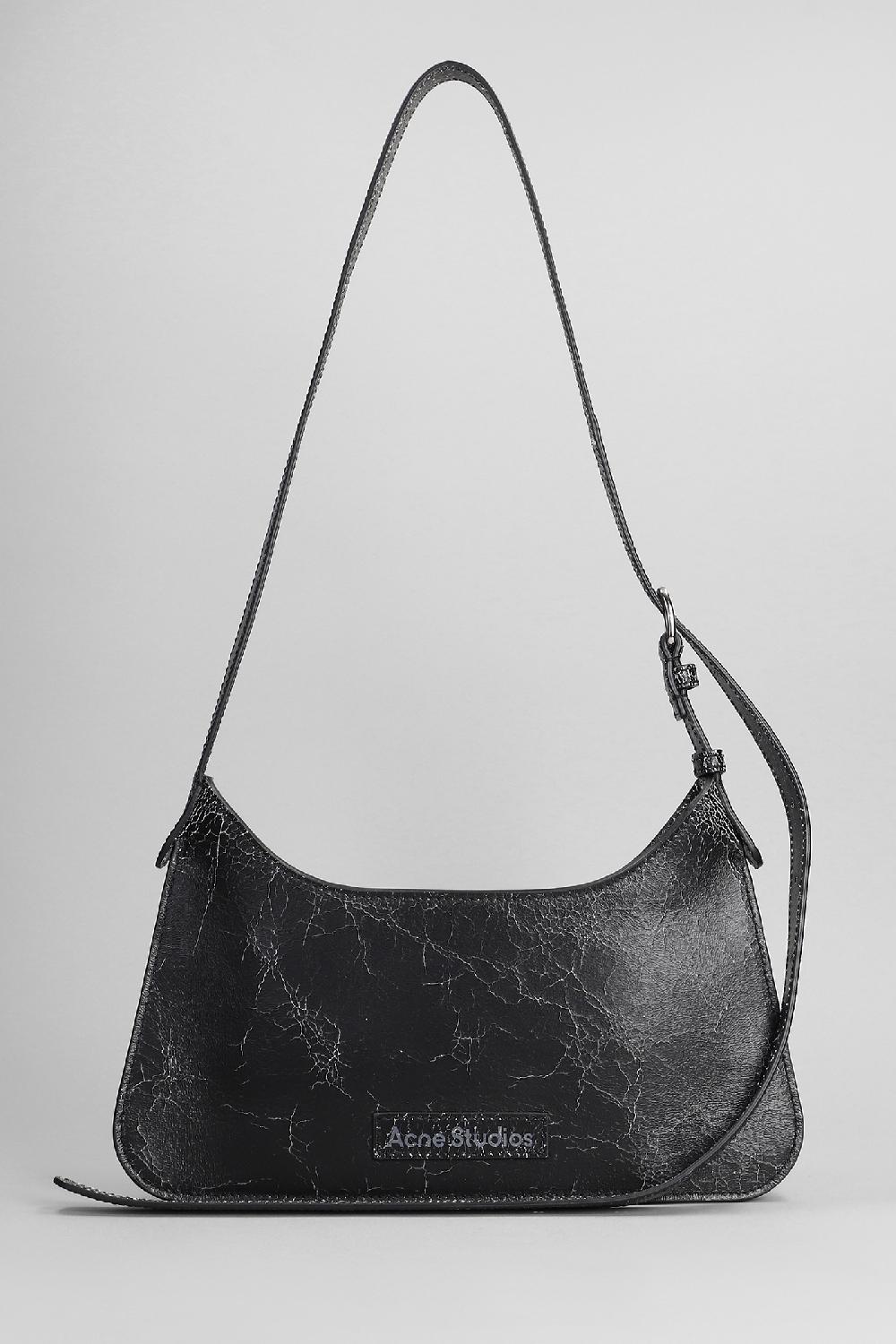 Deliberti Acne Studios Borsa a spalla in pelle nera cod. 393739 - Deliberti The Luxury Shopping