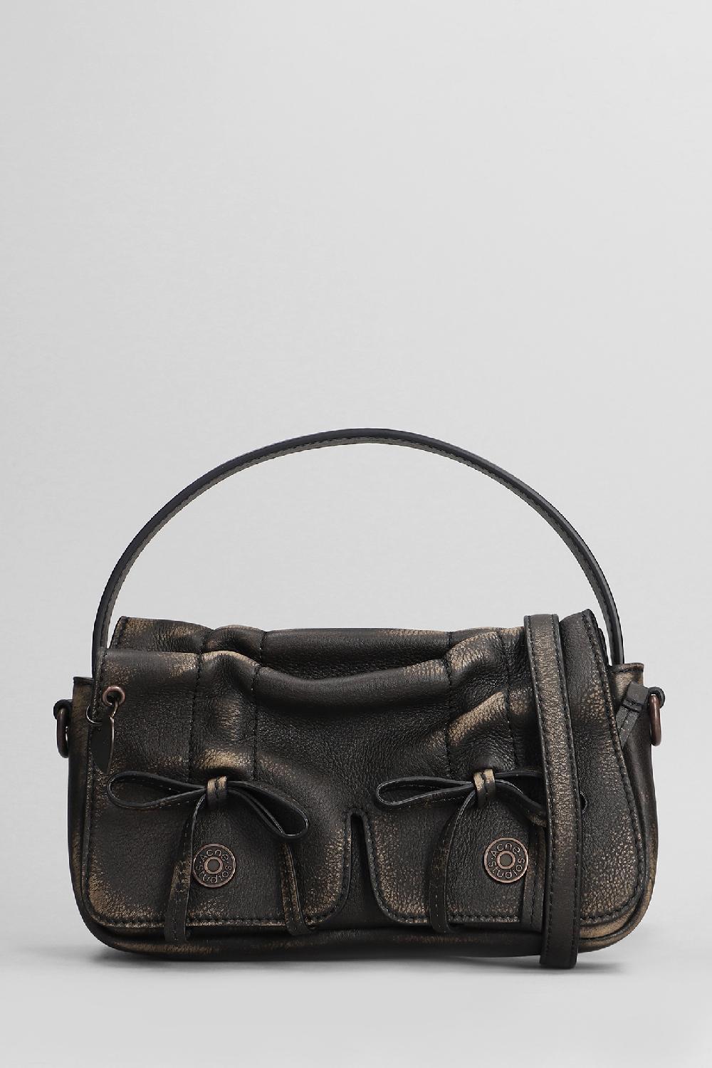 Deliberti Acne Studios Borsa a spalla in pelle nera cod. 402977 - Deliberti The Luxury Shopping