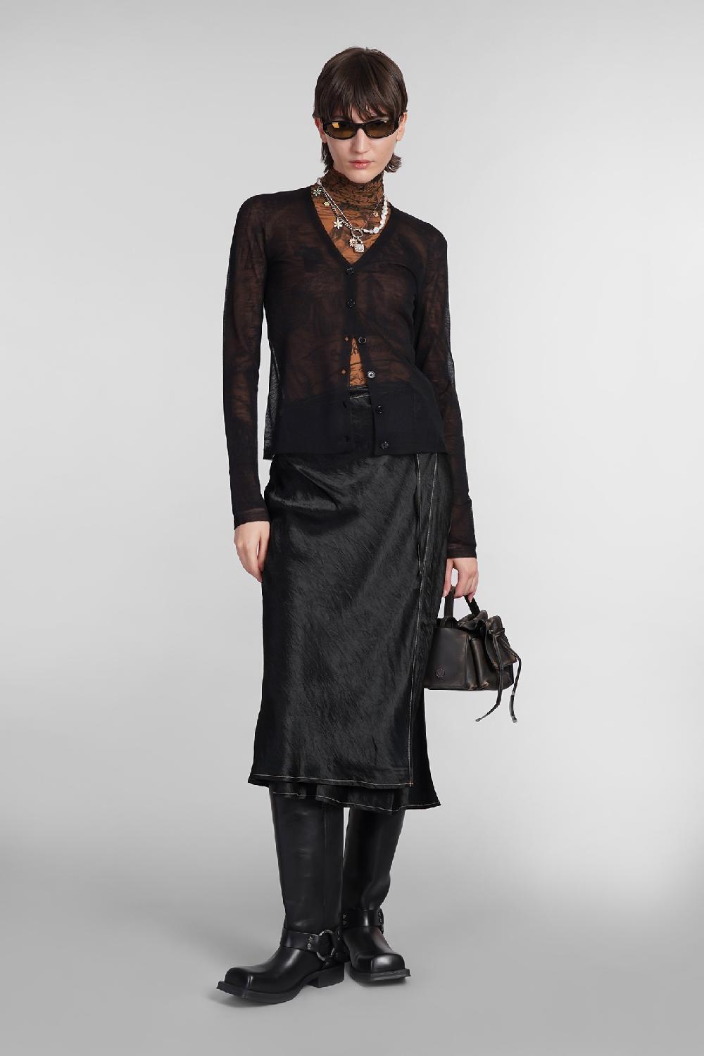 Deliberti Acne Studios Cardigan In Lana Nera Cod. 402627 - Deliberti The Luxury Shopping