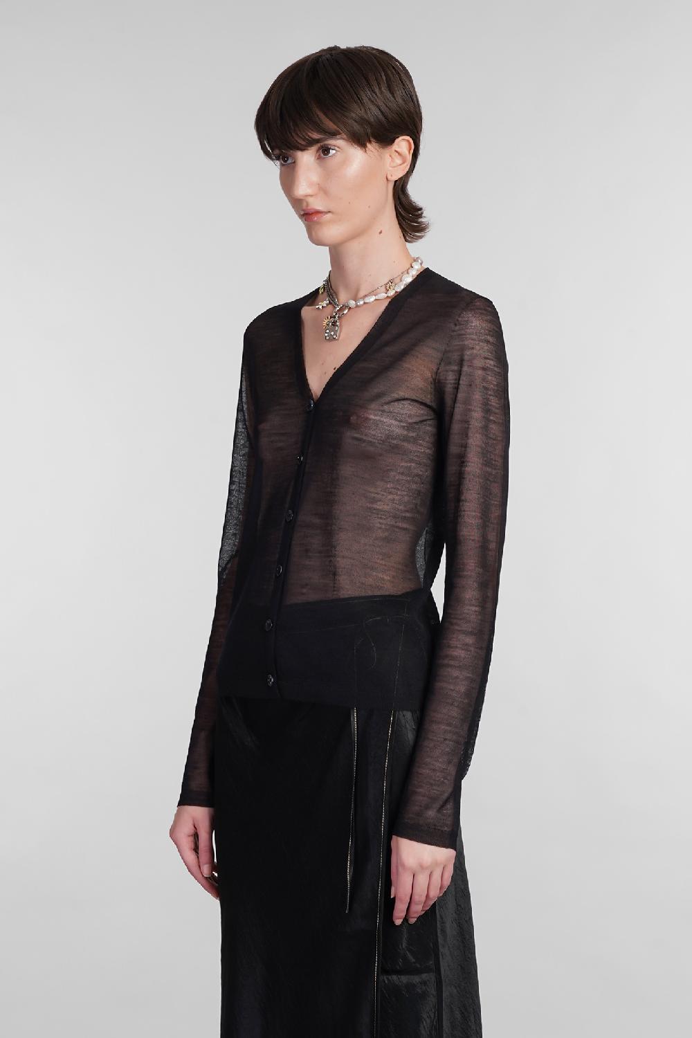 Deliberti Acne Studios Cardigan In Lana Nera Cod. 402627 - Deliberti The Luxury Shopping