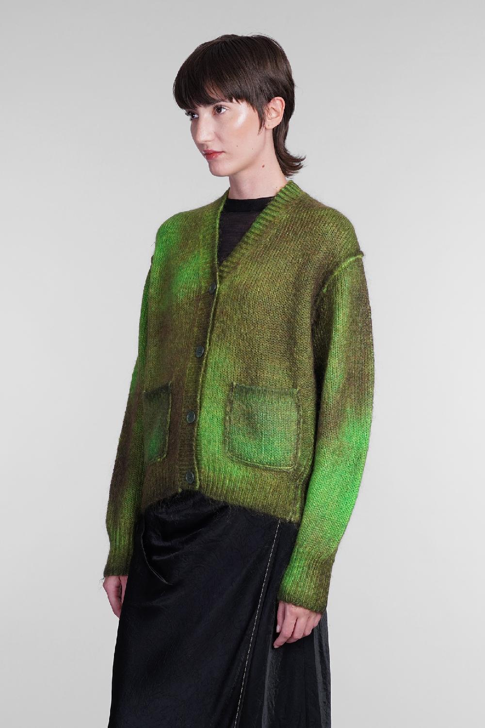 Deliberti Acne Studios Cardigan In Lana Verde Cod. 405706 - Deliberti The Luxury Shopping