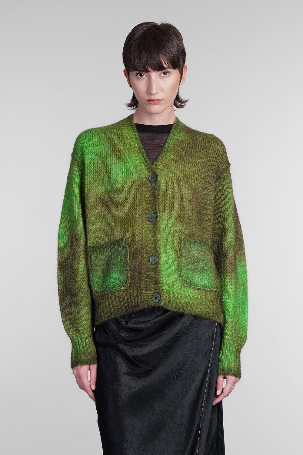 Deliberti Acne Studios Cardigan in lana verde cod. 405706 - Deliberti The Luxury Shopping