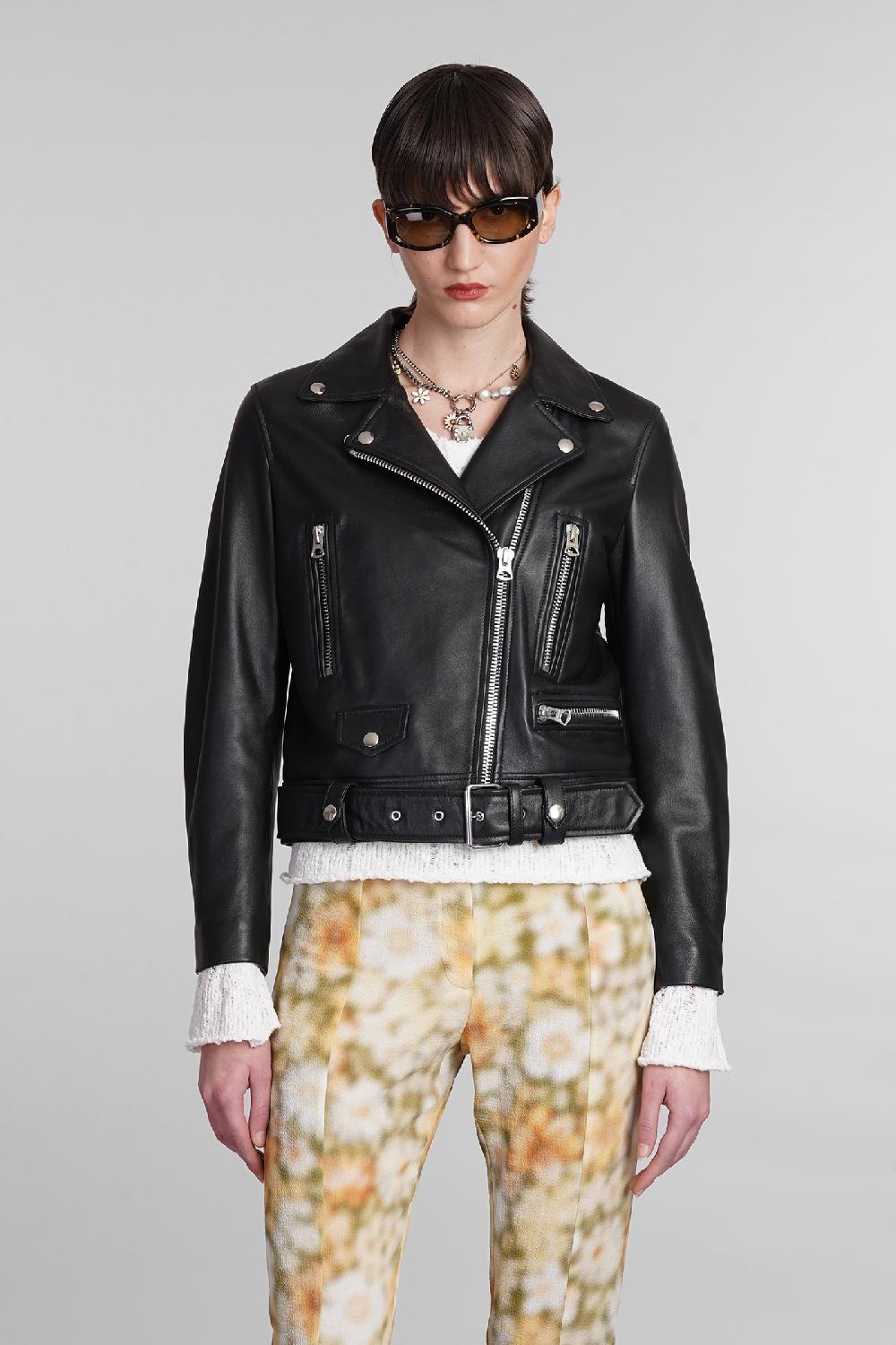Deliberti Acne Studios Giacca biker in pelle nera cod. 393869 - Deliberti The Luxury Shopping