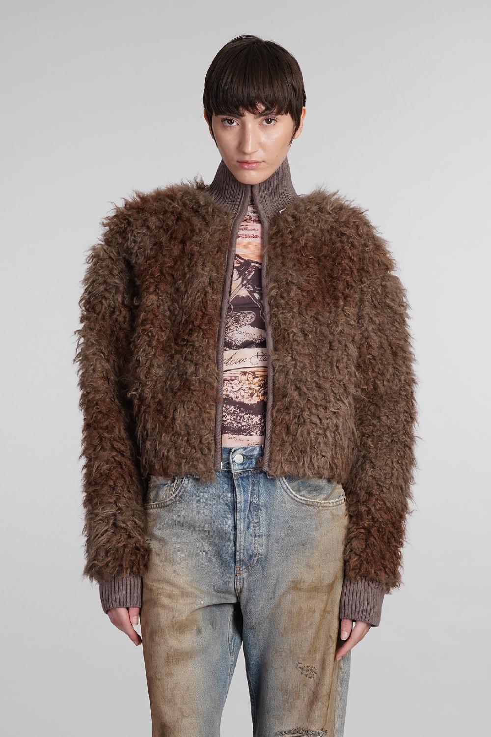 Deliberti Acne Studios Giacca casual in acrilico marrone cod. 406602 - Deliberti The Luxury Shopping