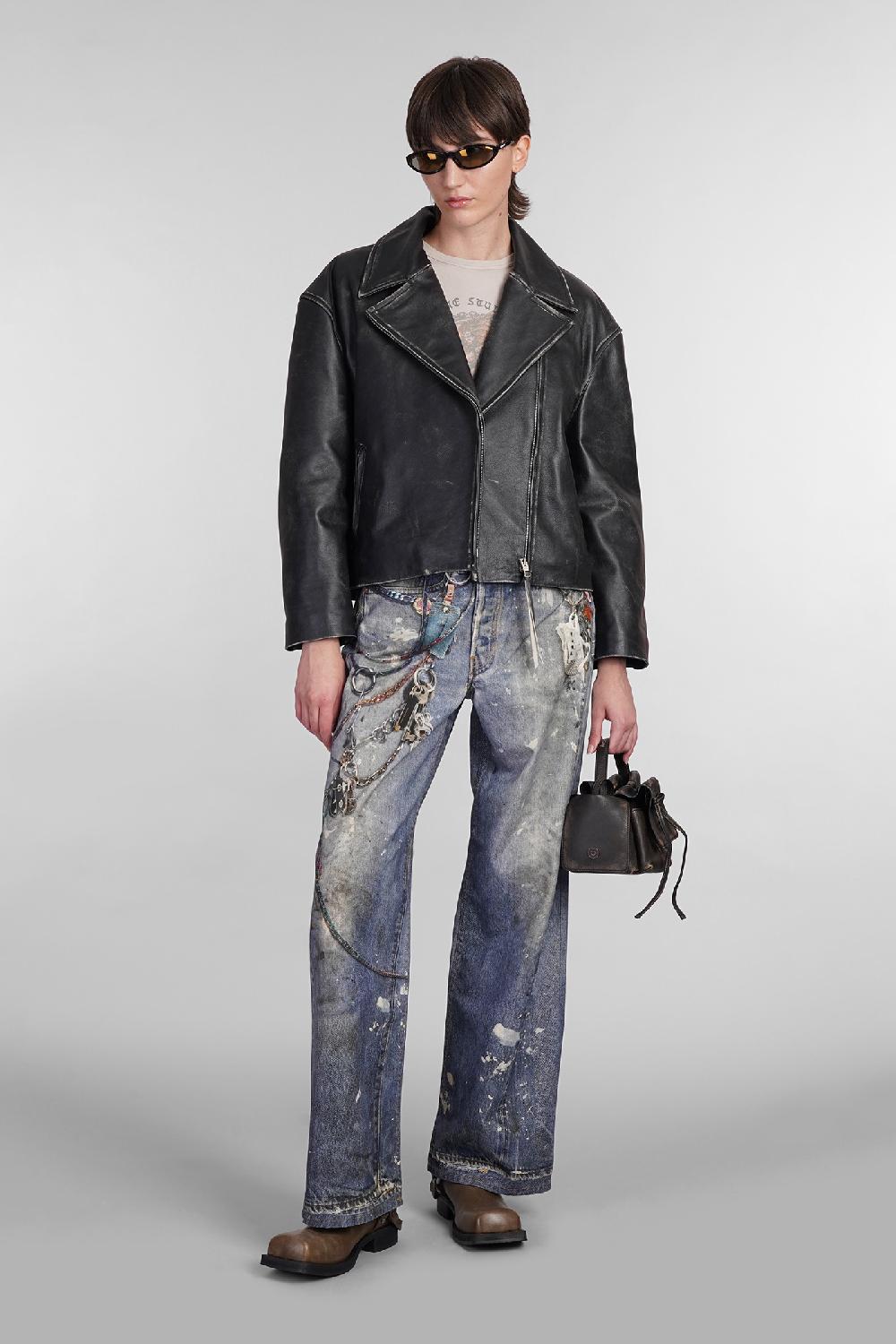 Deliberti Acne Studios Giacca In Pelle In Pelle Nera Cod. 402646 - Deliberti The Luxury Shopping