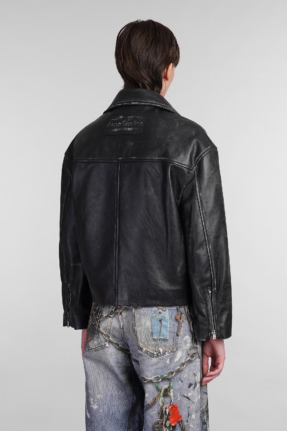 Deliberti Acne Studios Giacca In Pelle In Pelle Nera Cod. 402646 - Deliberti The Luxury Shopping