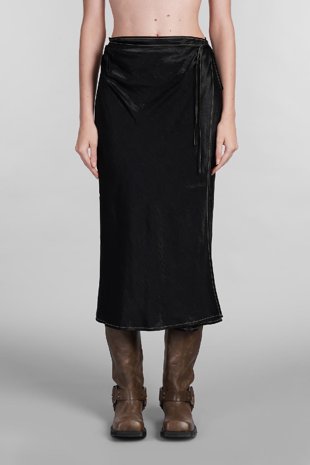 Deliberti Acne Studios Gonna in acetato nero cod. 402630 - Deliberti The Luxury Shopping