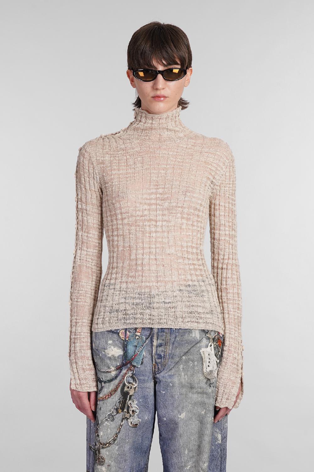 Deliberti Acne Studios Maglia in poliestere beige cod. 402967 - Deliberti The Luxury Shopping