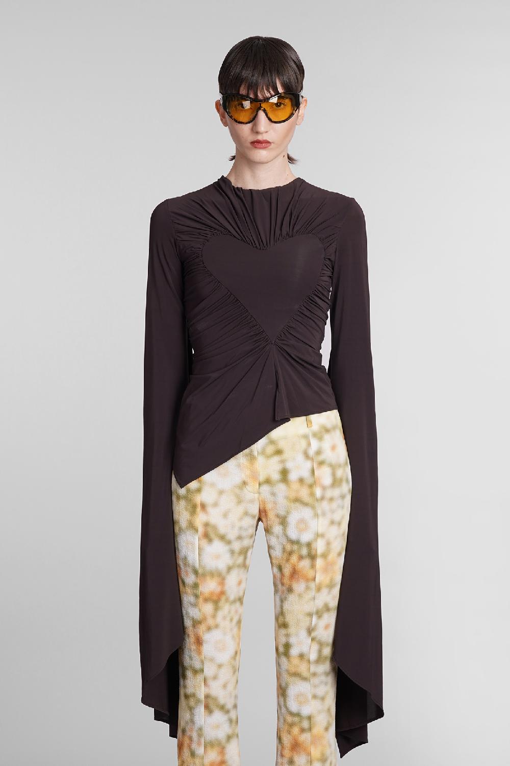 Deliberti Acne Studios Maglia in viscosa marrone cod. 395337 - Deliberti The Luxury Shopping