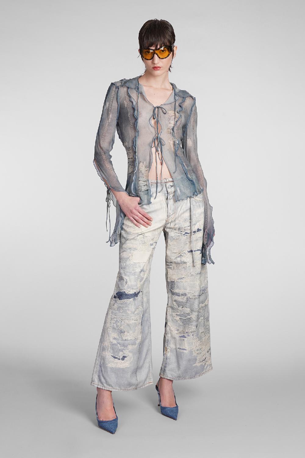 Deliberti Acne Studios Pantalone In Cotone Blu Cod. 398853 - Deliberti The Luxury Shopping