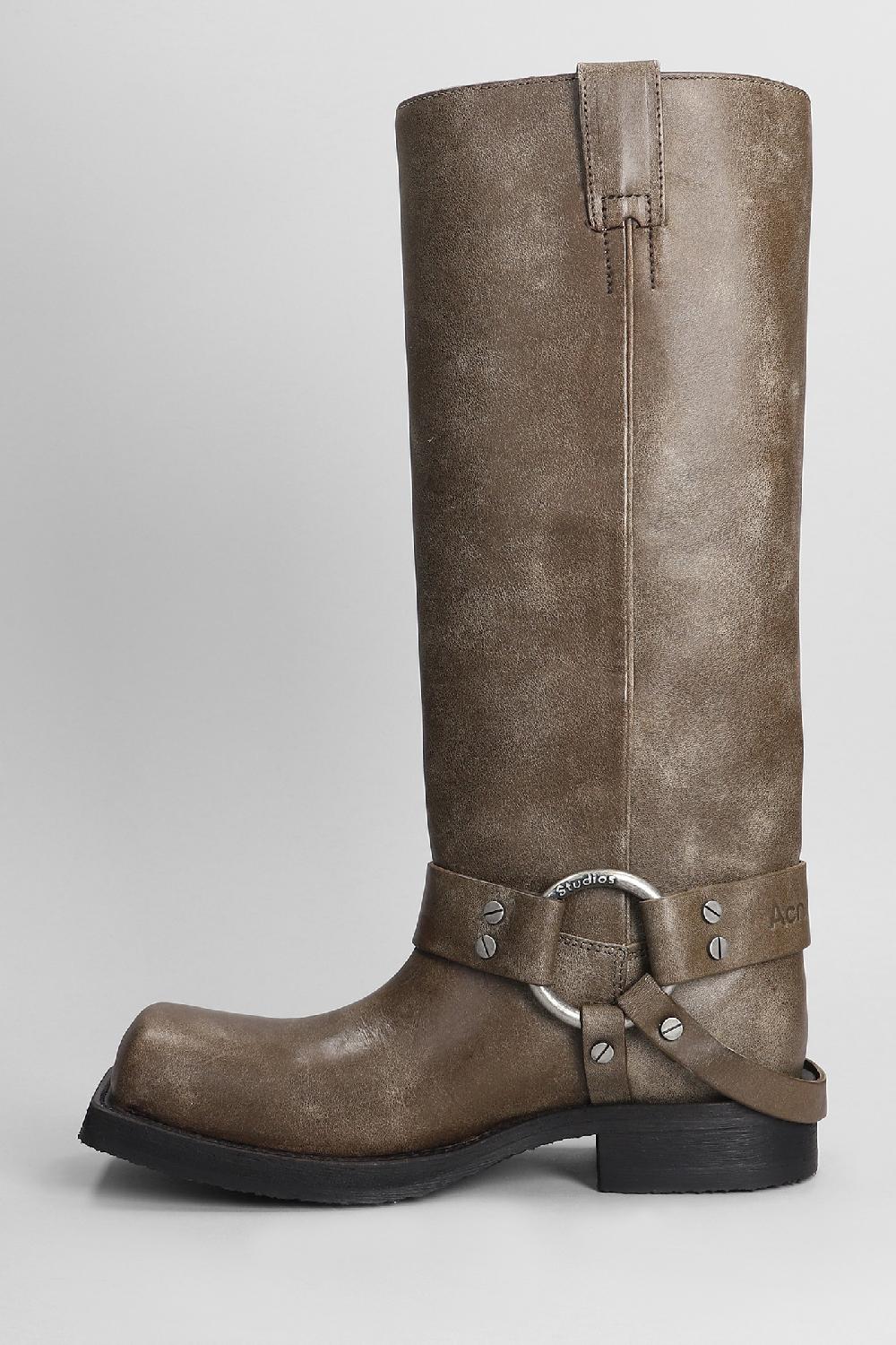 Deliberti Acne Studios Stivali Tacco Basso In Pelle Marrone Cod. 402629 - Deliberti The Luxury Shopping
