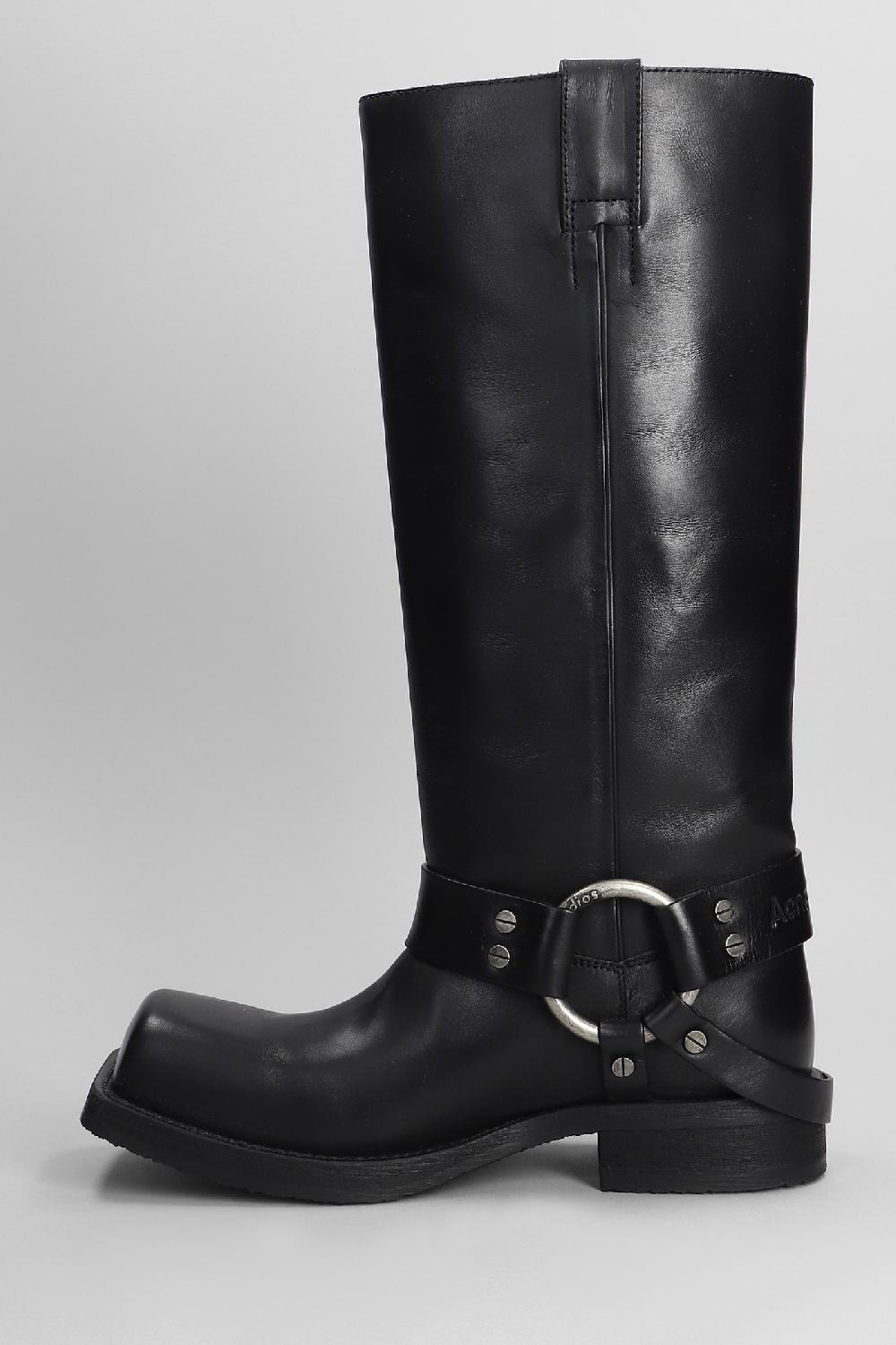 Deliberti Acne Studios Stivali Tacco Basso In Pelle Nera Cod. 402628 - Deliberti The Luxury Shopping