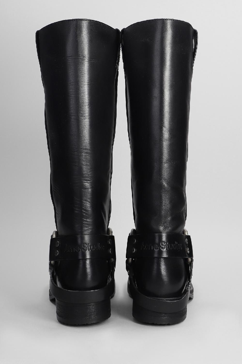 Deliberti Acne Studios Stivali Tacco Basso In Pelle Nera Cod. 402628 - Deliberti The Luxury Shopping